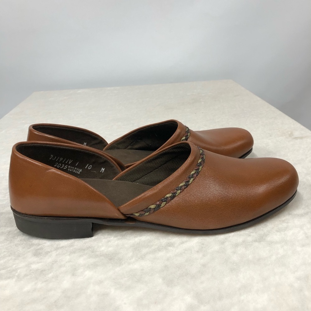 Vintage Evans Standard Braid Leather House Shoes Slippers Men 2035 size 10 - Picture 2 of 14